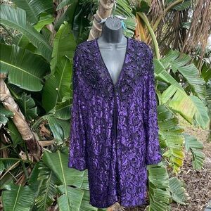 Vintage beaded lace, topper or jacket